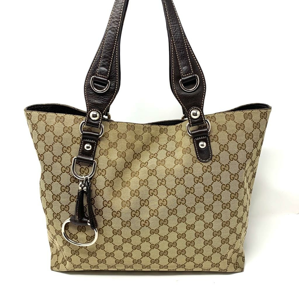 100% Authentic GUCCI GG Canvas Tote Bag - Picture 2 of 13